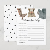 Papier Safari Animaux Voeux pour Baby Card (Devant / Derrière)