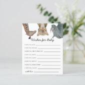 Papier Safari Animaux Voeux pour Baby Card (Debout devant)