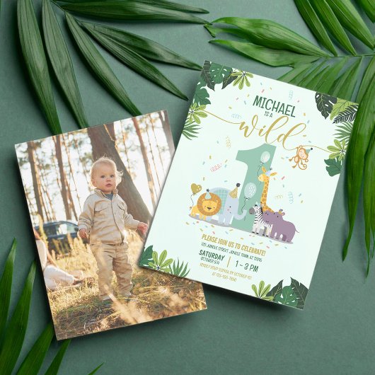 Papier Safari Animaux Wild 1 Budget Photo Anniversaire In