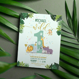 Papier Safari Animaux Wild Un Budget Anniversaire Invitat