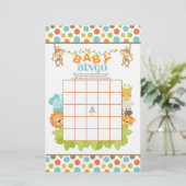Papier Safari Baby Bingo Jeu avec Animaux (Debout devant)
