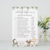 Papier Safari Baby shower Celebrity Baby Names Jeu (Debout devant)