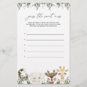 Papier Safari Baby shower Devine The Sweet Mess Game (Devant)