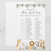 Papier Safari Baby shower Grossesse Comme il est doux jeu (Devant / Derrière)