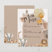 Papier Safari beige Thème Jungle Animaux Fête des enfants (Devant / Derrière)