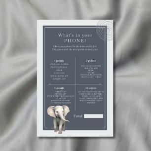Papier Safari Éléphant Qu'y a-t-il dans ton téléphone Bab