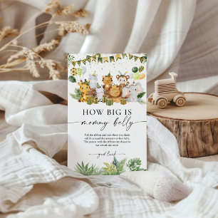 Papier Safari How Big is Mommy's Belly Baby shower Jeu