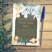 Papier Safari Jungle Thème do-it-yourself Fiches Sur Mesu
