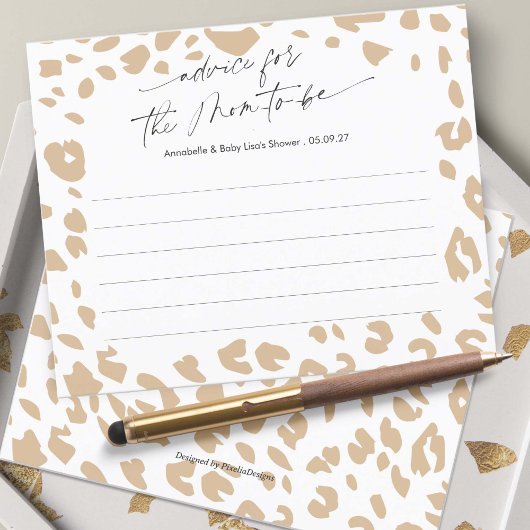 Papier Safari moderne Conseils neutres genre pour maman