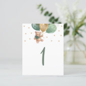 Papier Sage d'ours en peluche vert Numéro de la table Sig (Debout devant)