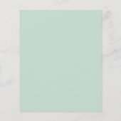 Papier Sage Eucalyptus Baptême Vert Invitation (Dos)