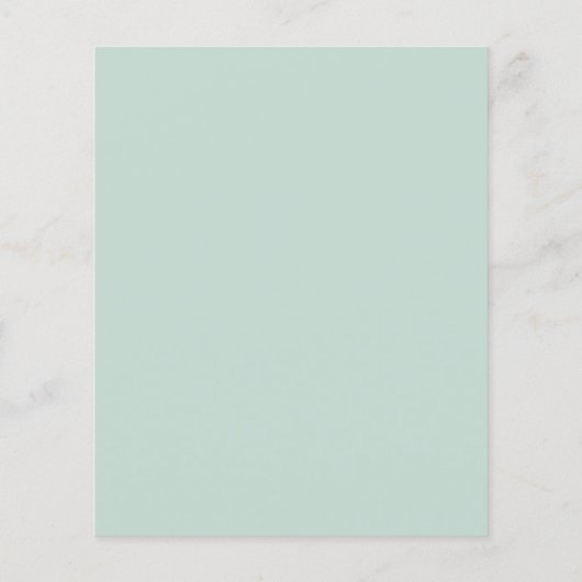 Papier Sage Eucalyptus Baptême Vert Invitation (Dos)