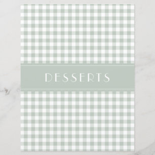 Papier Sage Gingham Farmhouse Family Recipe Organizers