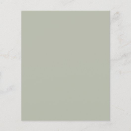 Papier Sage Green Budget Réception de mariage moderne Cir (Dos)