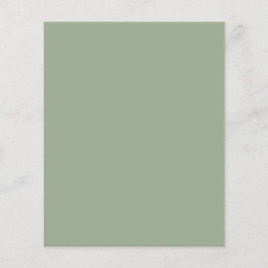 Papier Sage Green Faux Gold Foil Faire-part de mariage (Dos)