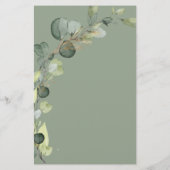 Papier Sage Green Fête des mariées Invitation rustique (Dos)