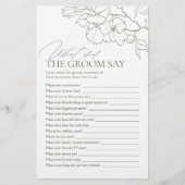 Papier Sage Green floral qu'a dit le marié jeu (Devant)