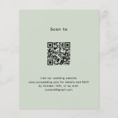 Papier Sage green lavender QR code RSVP budget mariage (Dos)