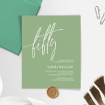 Papier Sage Green Minimaliste 50e anniversaire Invitation<br><div class="desc">*** Veuillez saisir H012 dans la recherche de magasin pour trouver tous les articles correspondants *** Ou visitez notre collection minimaliste Sage Green. *** Ce design de haute qualité est facile à customiser pour correspondre à vos couleurs, styles et thèmes d'anniversaire. Pour plus de personnalisation, cliquez sur le lien "Modifier...</div>