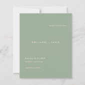 Papier Sage Green Modern Budget Wedding Save the Date (Devant)