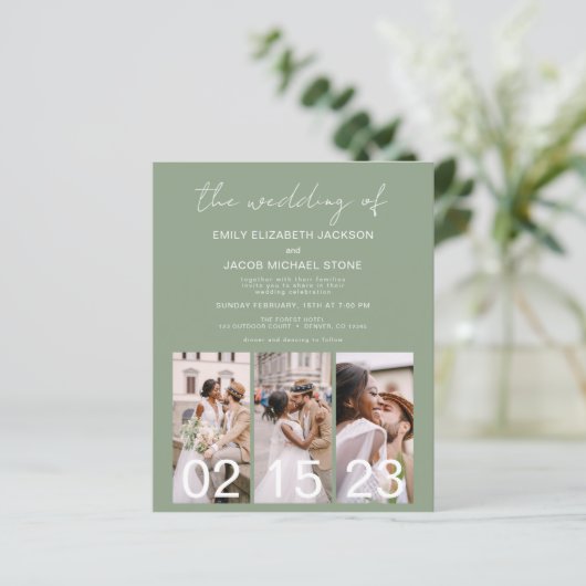 Papier Sage Green QR Code Calligraphie (Debout devant)