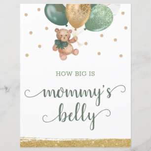 Papier Sage Green Quelle est la taille du ventre de maman