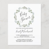 Papier Sage Green Wreath Baby shower Invitation (Devant)