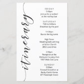 Papier Sage Greenery Mariage Bienvenue Lettre, Itinéraire (Dos)