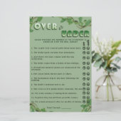 Papier Sage Greenery Over or Under Bridal Shower Fun Game (Debout devant)