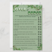 Papier Sage Greenery Over or Under Bridal Shower Fun Game (Devant)