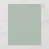 Papier Sage Mariage Budget Sage Gold Script RSVP (Dos)