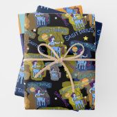 Papier Sagittarius à envelopper Jeu plat de 3 feui (En situation)