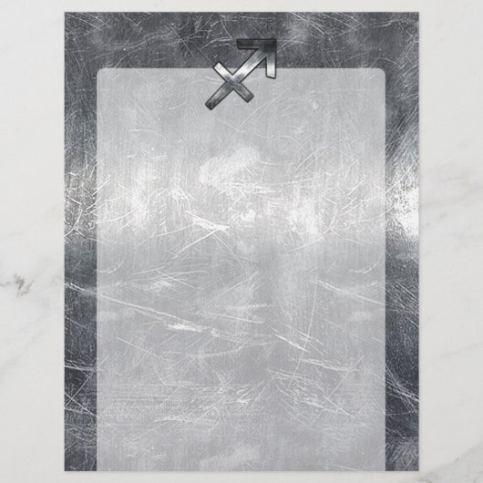 Papier Sagittarius Zodiac Silver Distour Steel look (Devant)