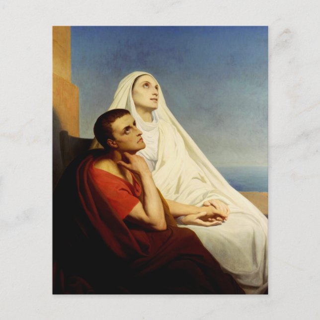 Papier Saint Augustin et Saint Monica (Devant)