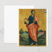 Papier Saint Bartholomée l'icône orthodoxe apôtre (Devant / Derrière)
