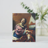 Papier Saint Cecilia par Simon Vouet (Debout devant)