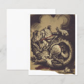 Papier Saint George assassiner le dragon (Devant / Derrière)