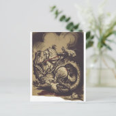 Papier Saint George assassiner le dragon (Debout devant)