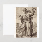 Papier Saint Jacques le Grand un des Douze Apôtres (Devant / Derrière)