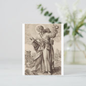 Papier Saint Jacques le Grand un des Douze Apôtres (Debout devant)