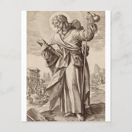 Papier Saint Jacques le Grand un des Douze Apôtres (Devant)