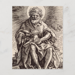 Papier Saint Jean le Baptiste tenant l'agneau