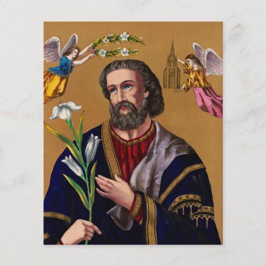 Papier Saint Joseph Guardian de la Sainte Famille (Devant)