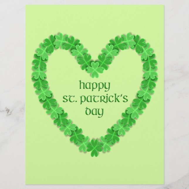 Papier Saint Patrick's Day Heart (Devant)