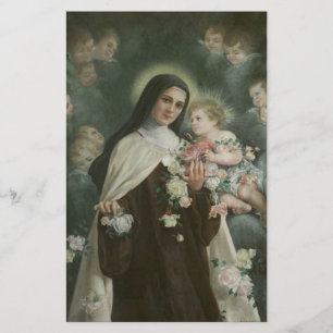 Papier Saint-Thérèse les Petits Anges Rose