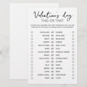 Papier Saint Valentin Ce ou ce jeu Editable jeu (Devant / Derrière)