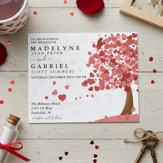 Papier Saint Valentin Mariage Heart tree Budget
