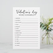 Papier Saint Valentin Word Scramble Jeu partie (Debout devant)