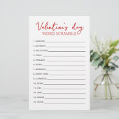 Papier Saint Valentin Word Scramble Jeu partie (Debout devant)