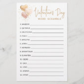Papier Saint Valentin Word Scramble Jeu partie (Devant)